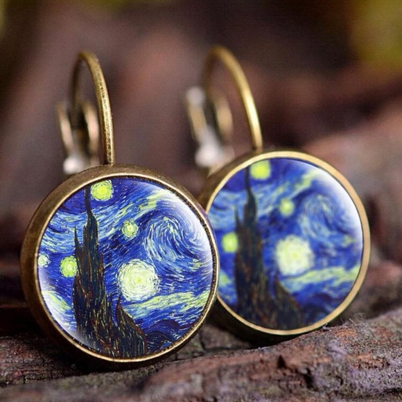 ❤️Round Graphic Design Earrings - Picture 6 of 6